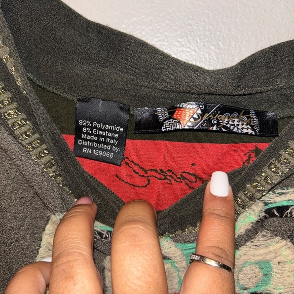 Desigual dress - brown long sleeve full stretch knit inside out look - Picture 5 of 10